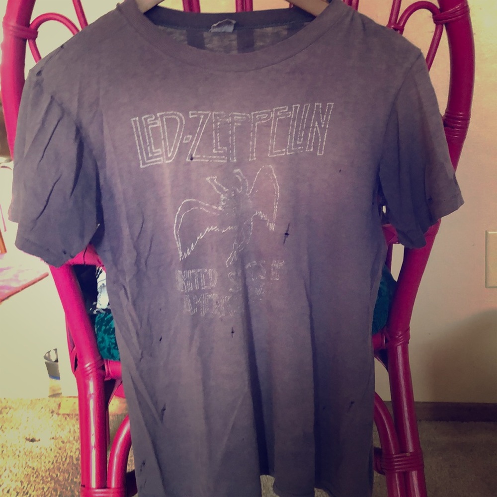 Thrashed (very vintage) Led Zeppelin band Tee